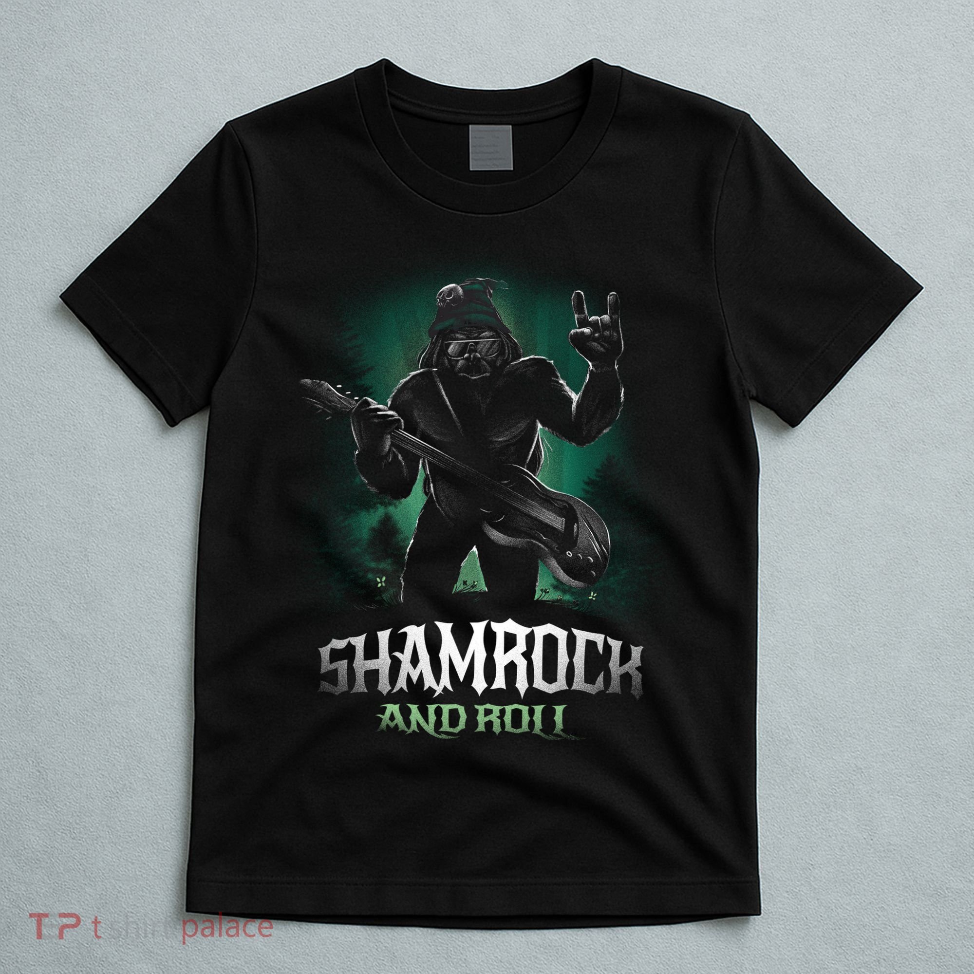 Shamrock And Roll Irish Rock Music Monster T-Shirt