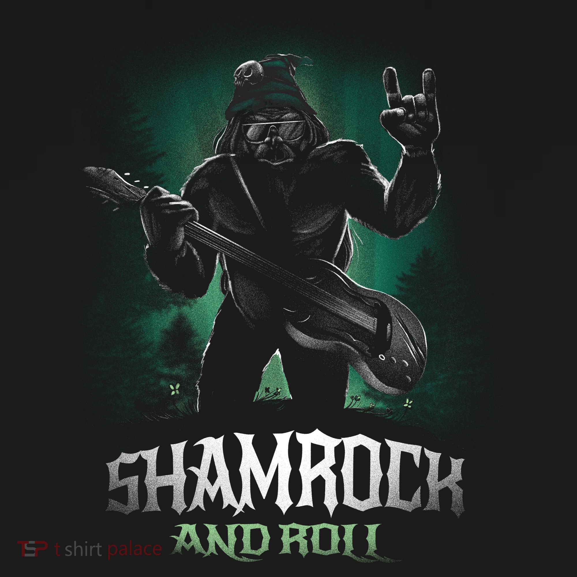 Shamrock And Roll Irish Rock Music Monster T-Shirt