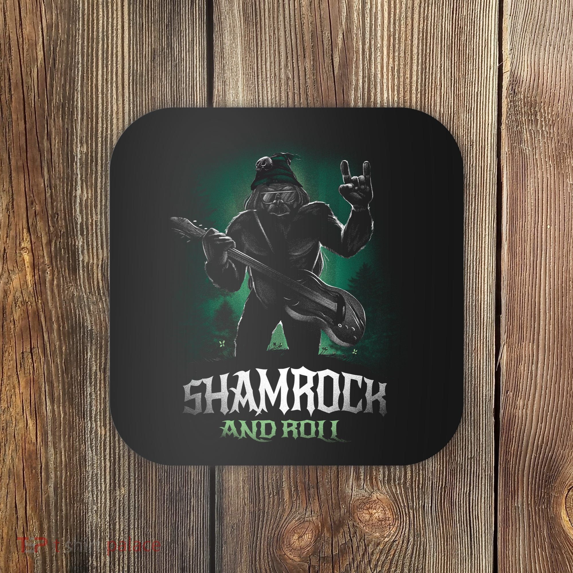 Shamrock And Roll Irish Rock Music Monster Coaster