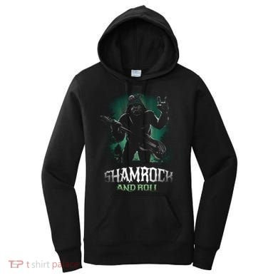 Shamrock And Roll Irish Rock Music Monster Women's Hoodie