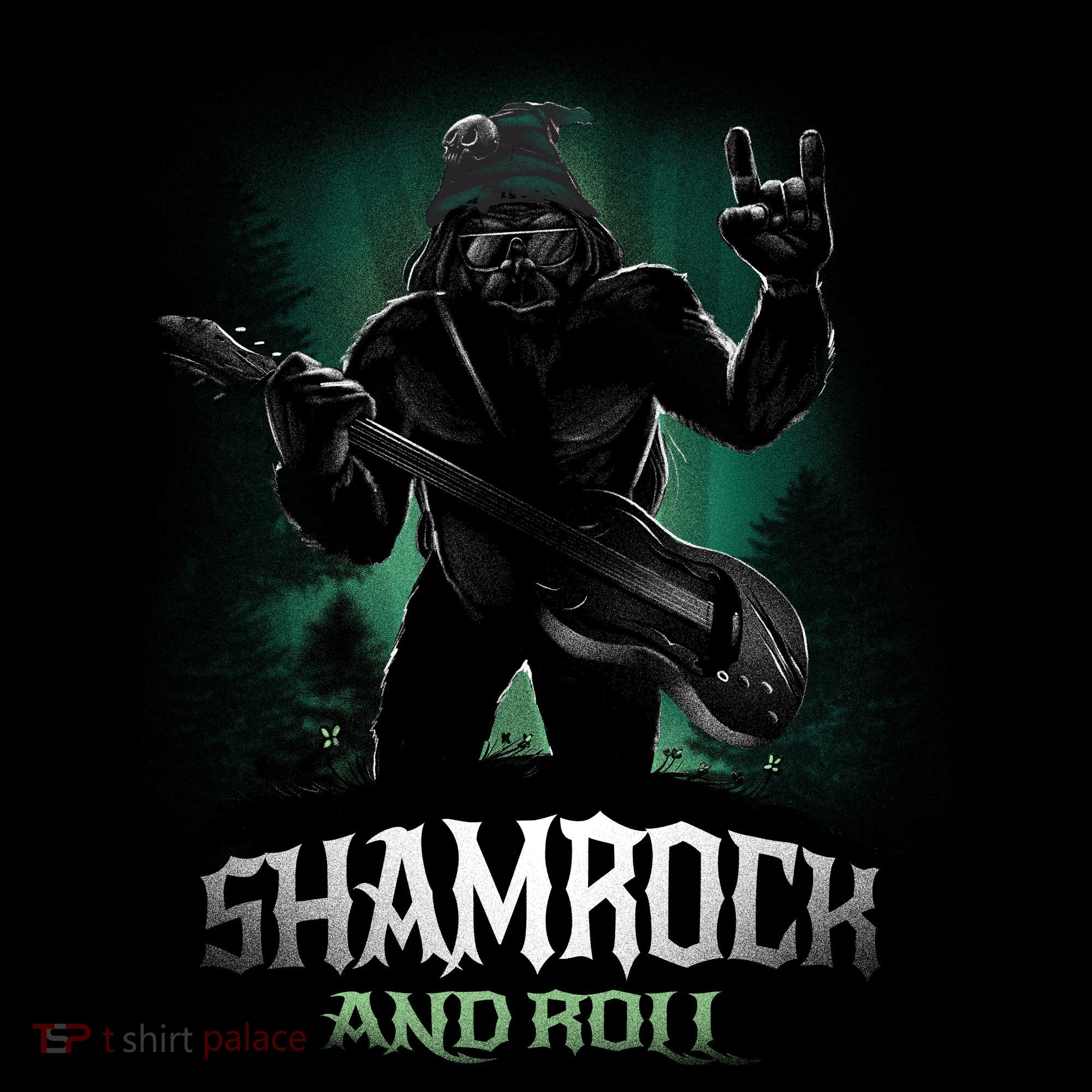 Shamrock And Roll Irish Rock Music Monster Women's Hoodie