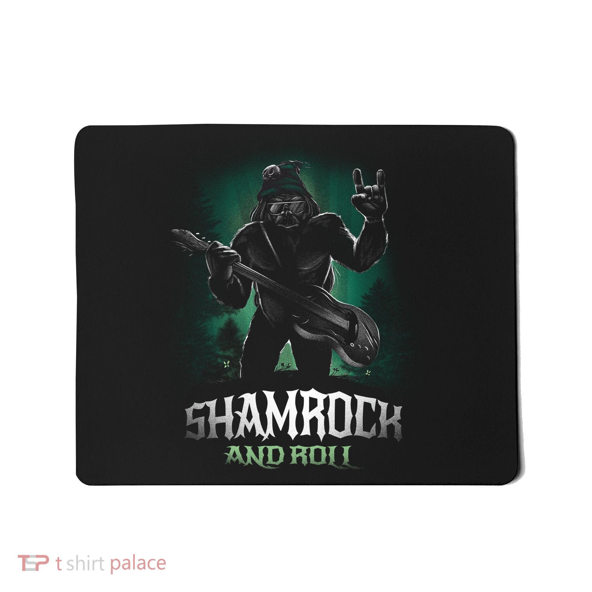 Shamrock And Roll Irish Rock Music Monster Mousepad