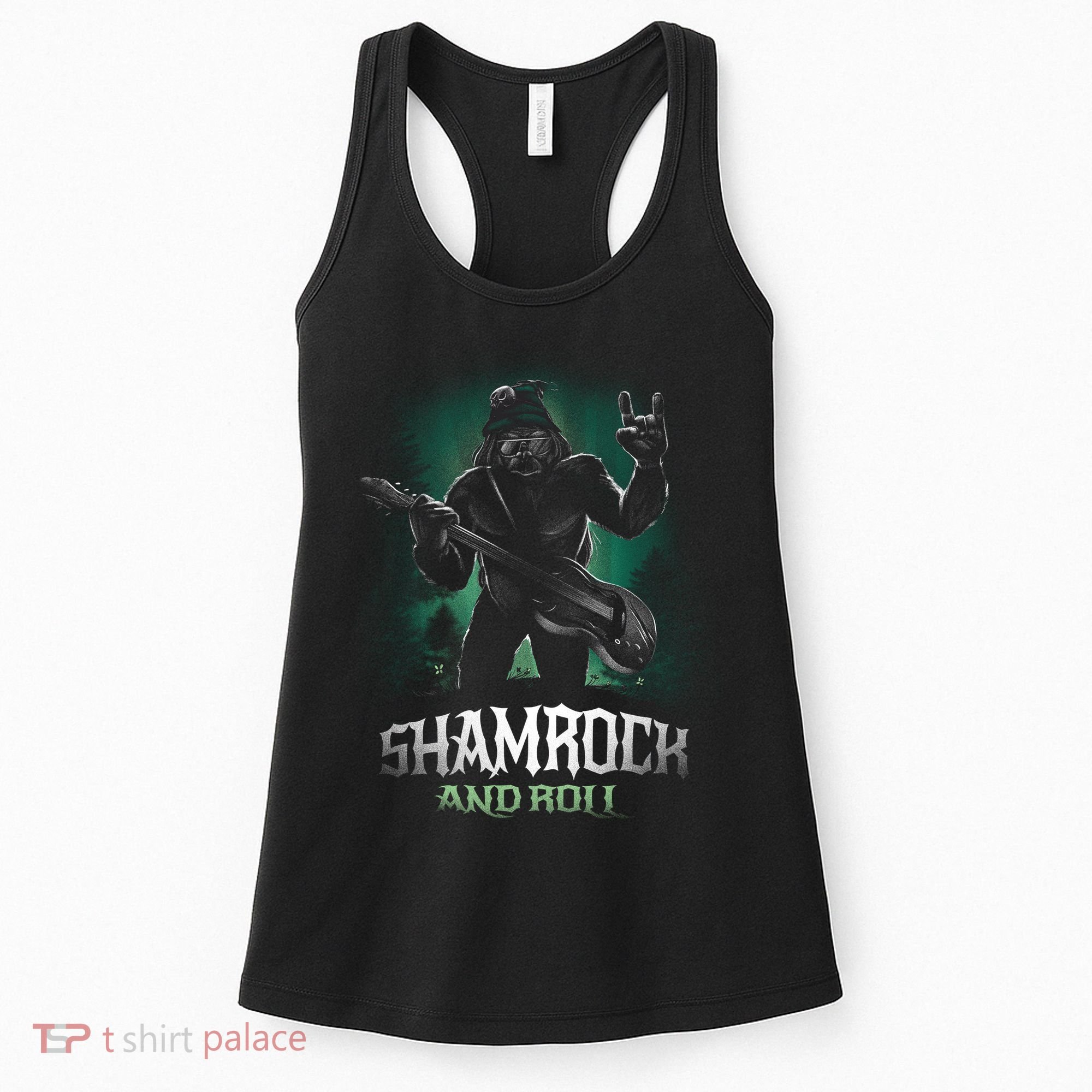 Shamrock And Roll Irish Rock Music Monster Women's Tank Top