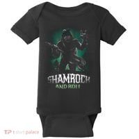 Shamrock And Roll Irish Rock Music Monster Baby Bodysuit thumb 0