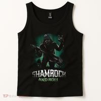 Shamrock And Roll Irish Rock Music Monster Tank Top thumb 2
