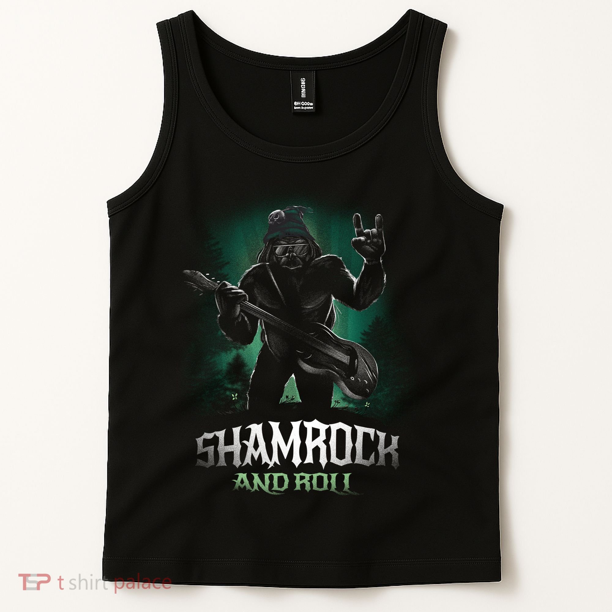 Shamrock And Roll Irish Rock Music Monster Tank Top