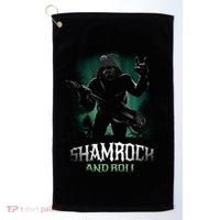Shamrock And Roll Irish Rock Music Monster Golf Towel thumb 0
