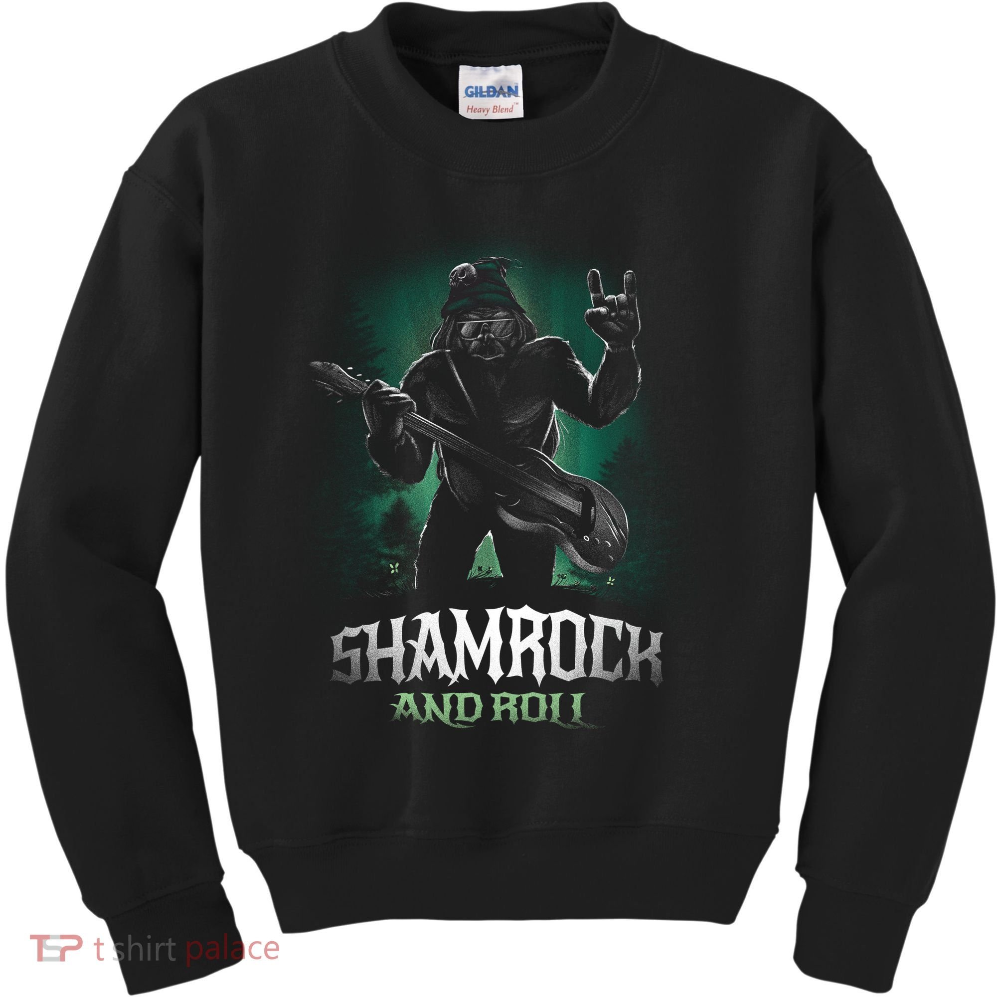 Shamrock And Roll Irish Rock Music Monster Kids Sweatshirt
