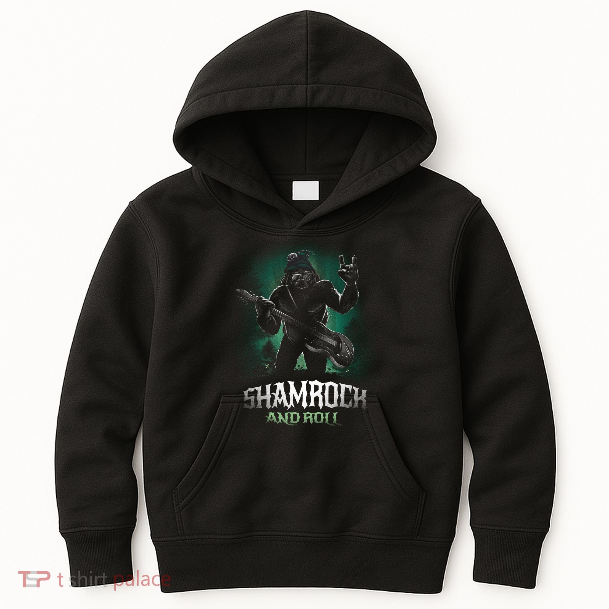Shamrock And Roll Irish Rock Music Monster Kids Hoodie