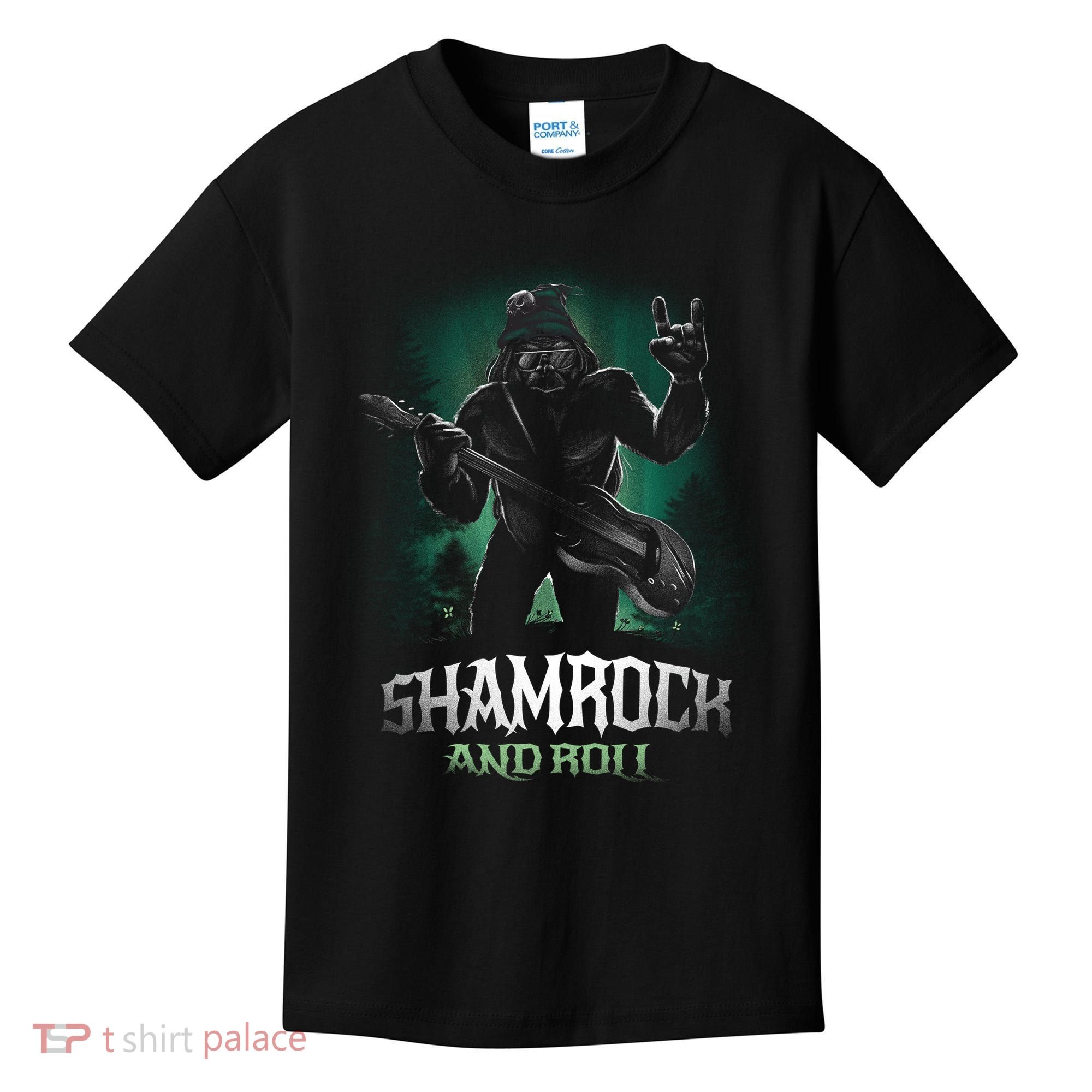 Shamrock And Roll Irish Rock Music Monster Kids T-Shirt