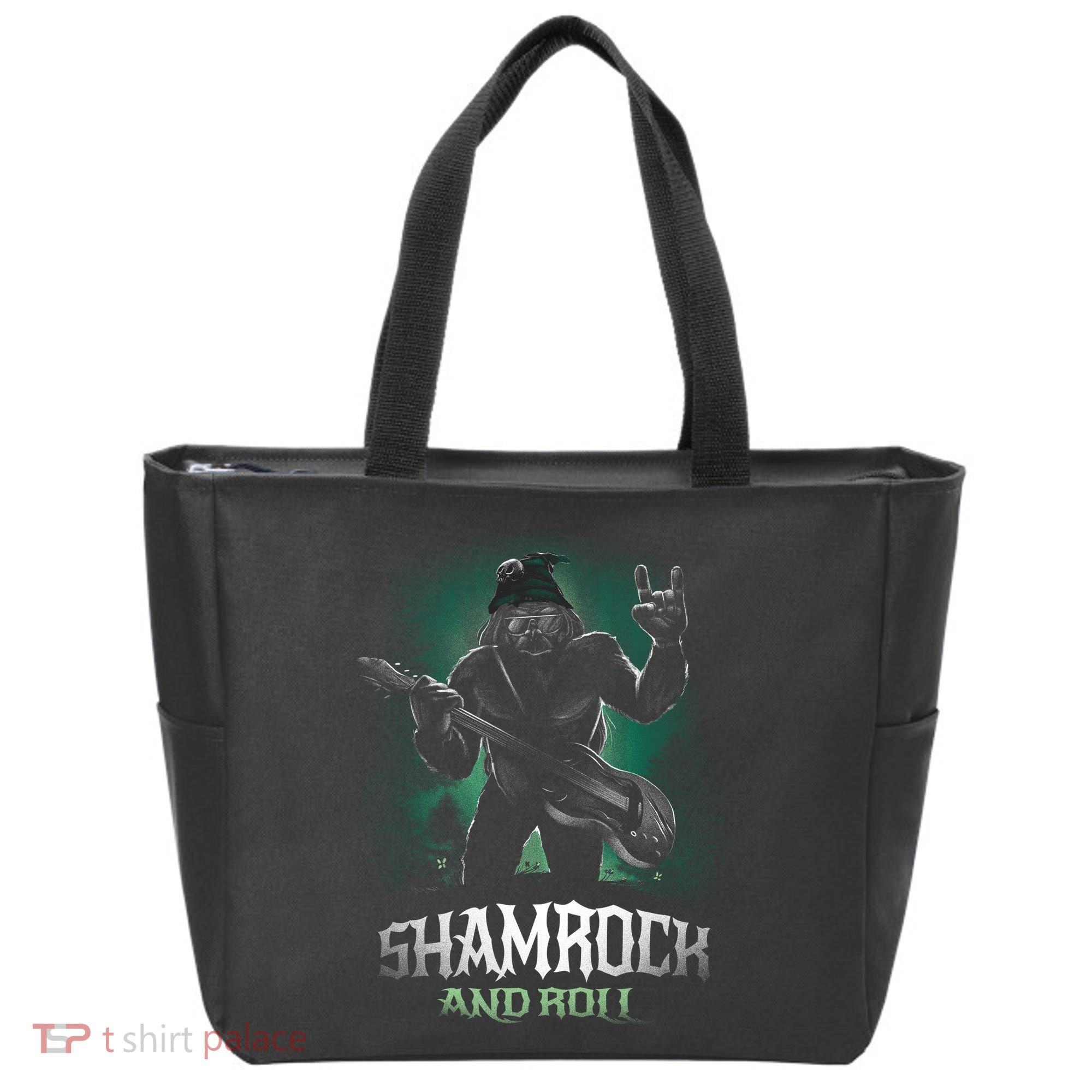 Shamrock And Roll Irish Rock Music Monster Tote Bag