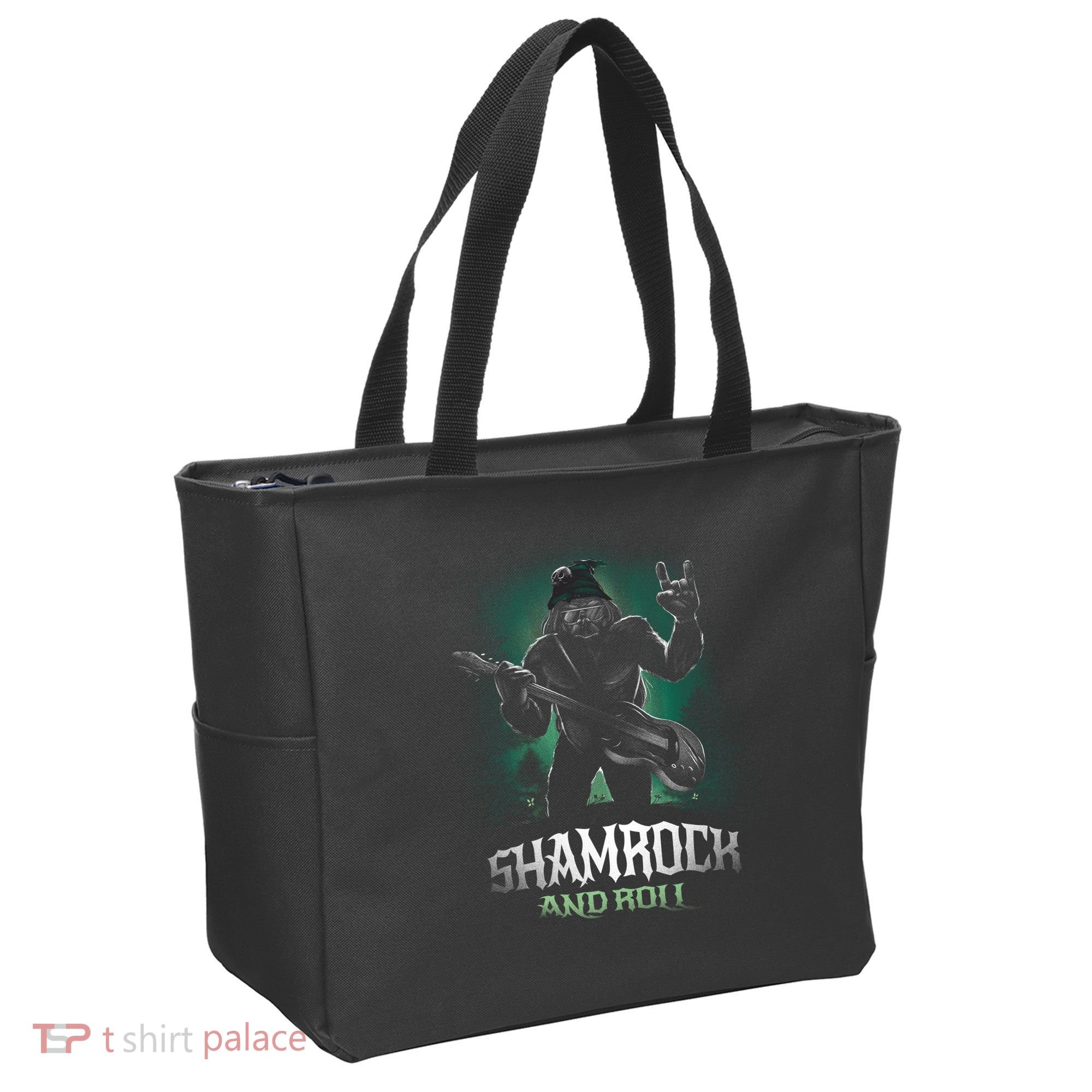 Shamrock And Roll Irish Rock Music Monster Tote Bag