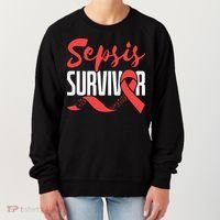 Sepsis Awareness  Red Ribbon  Sepsis Survivor Women's Sweatshirt thumb 0