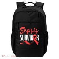 Sepsis Awareness  Red Ribbon  Sepsis Survivor Backpack thumb 0