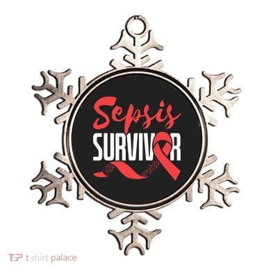 Sepsis Awareness  Red Ribbon  Sepsis Survivor Ornament