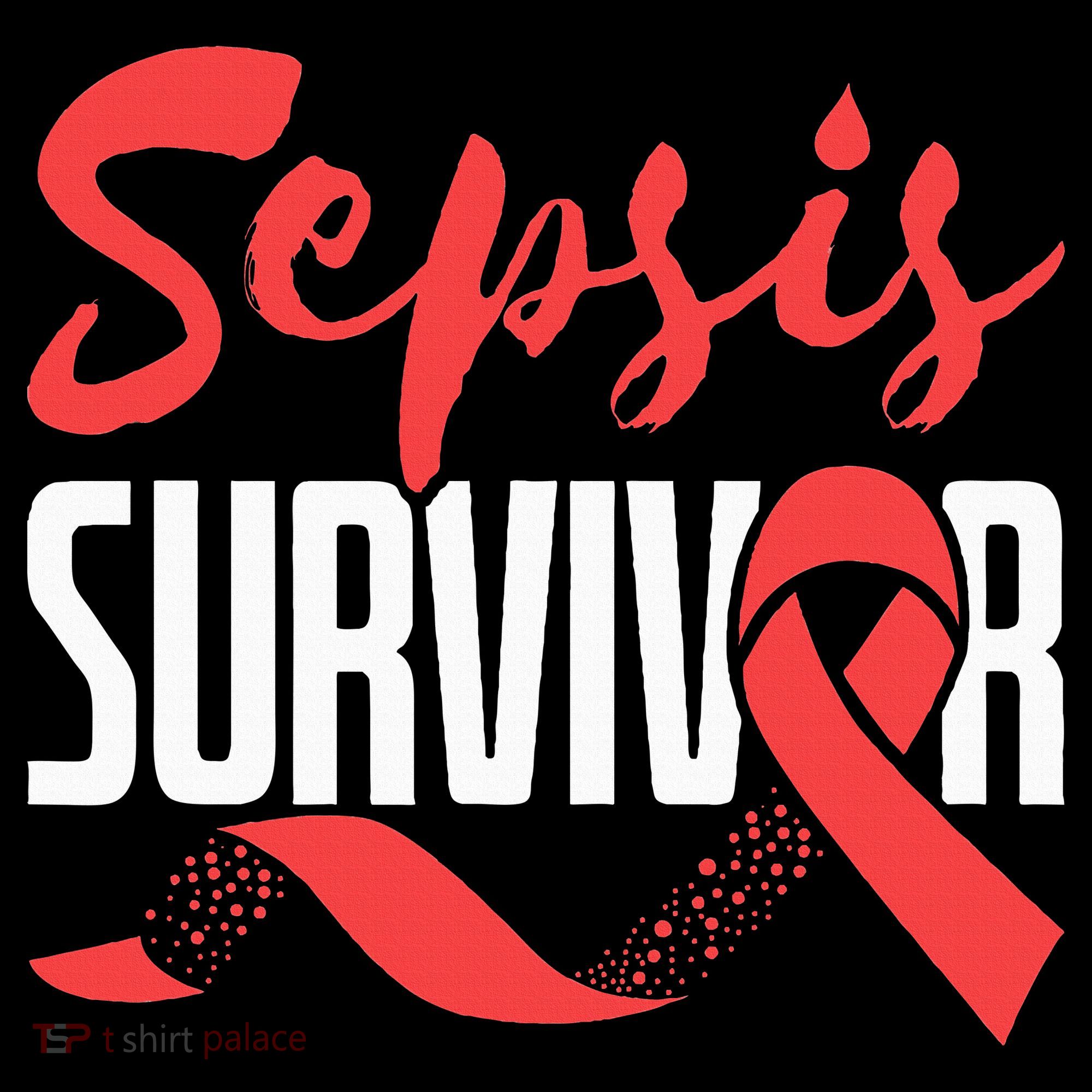 Sepsis Awareness  Red Ribbon  Sepsis Survivor Women's Tank Top