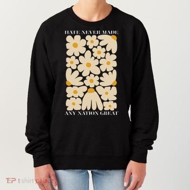 Subtle Anti-Trump Retro Boho Floral Feminist Resist Protest Women's Sweatshirt