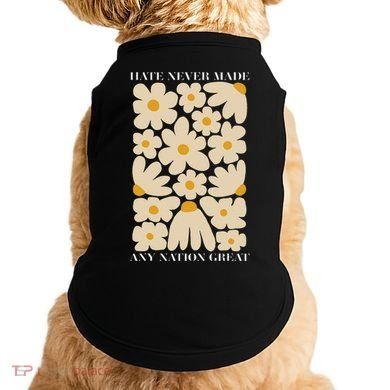 Subtle Anti-Trump Retro Boho Floral Feminist Resist Protest Doggie Tank
