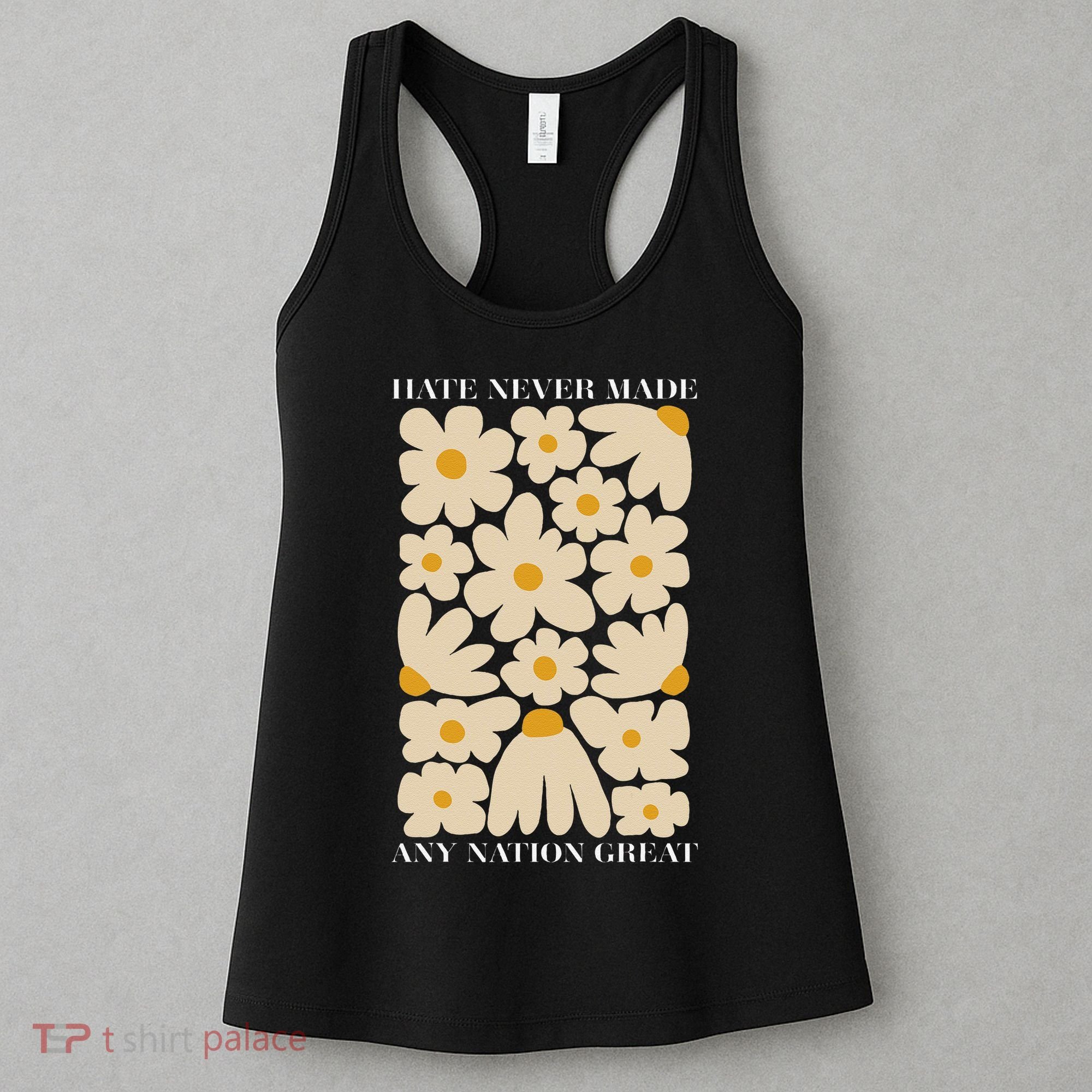 Subtle Anti-Trump Retro Boho Floral Feminist Resist Protest Women's Tank Top