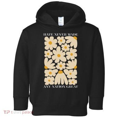 Subtle Anti-Trump Retro Boho Floral Feminist Resist Protest Toddler Hoodie