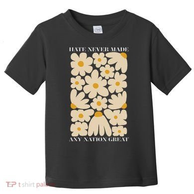 Subtle Anti-Trump Retro Boho Floral Feminist Resist Protest Toddler T-Shirt