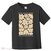 Subtle Anti-Trump Retro Boho Floral Feminist Resist Protest Toddler T-Shirt thumb 0