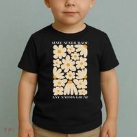 Subtle Anti-Trump Retro Boho Floral Feminist Resist Protest Toddler T-Shirt thumb 2
