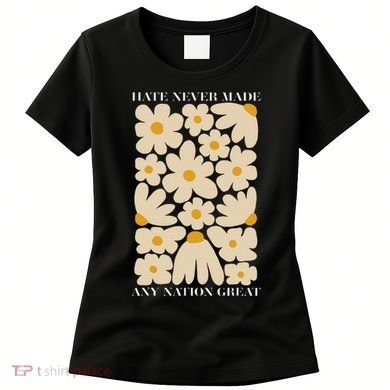 Subtle Anti-Trump Retro Boho Floral Feminist Resist Protest Women's T-Shirt
