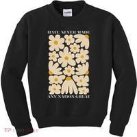 Subtle Anti-Trump Retro Boho Floral Feminist Resist Protest Kids Sweatshirt thumb 0