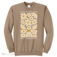 Subtle Anti-Trump Retro Boho Floral Feminist Resist Protest Sweatshirt thumb 0
