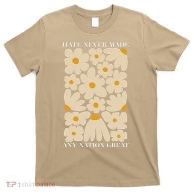 Subtle Anti-Trump Retro Boho Floral Feminist Resist Protest T-Shirt