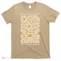 Subtle Anti-Trump Retro Boho Floral Feminist Resist Protest T-Shirt thumb 0