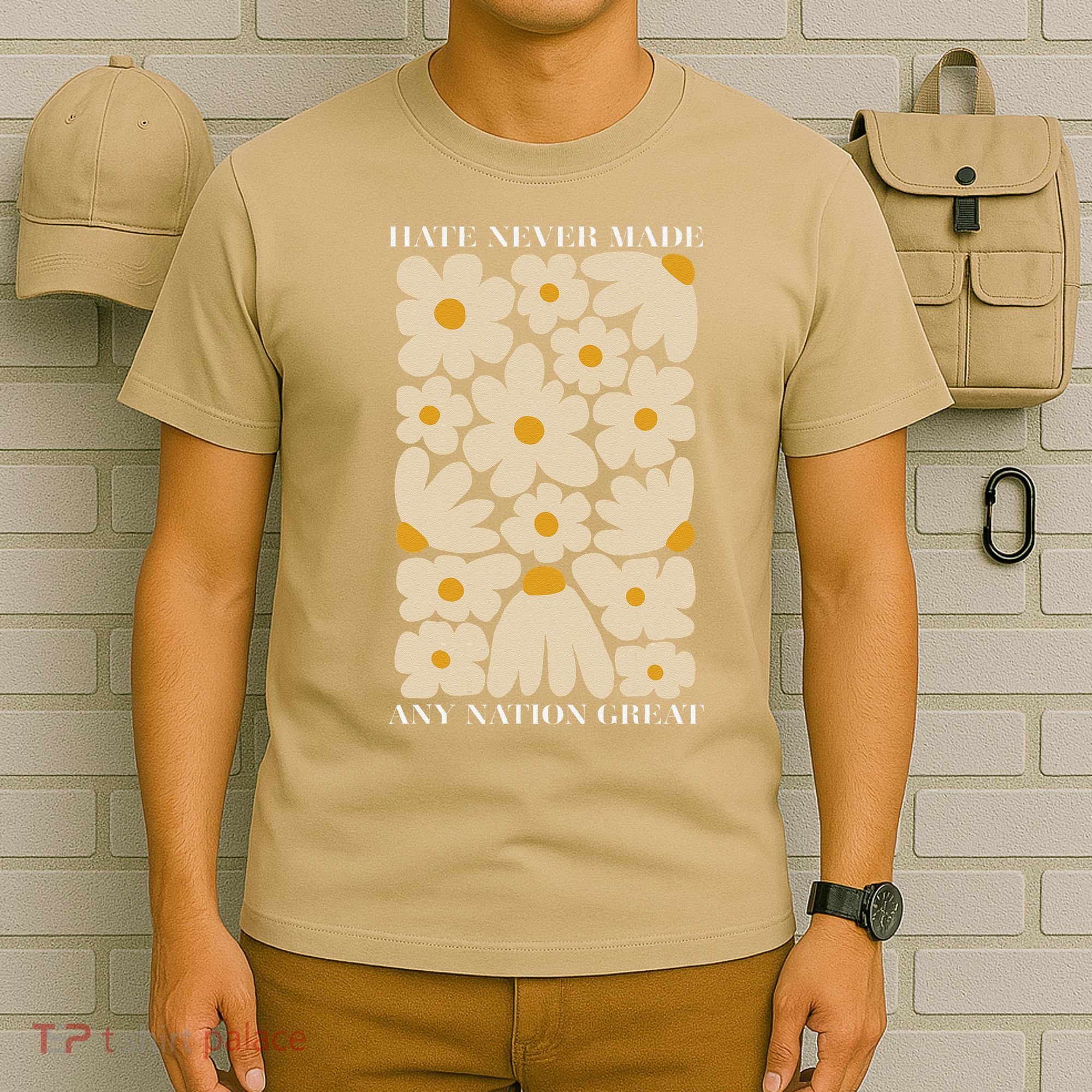 Subtle Anti-Trump Retro Boho Floral Feminist Resist Protest T-Shirt