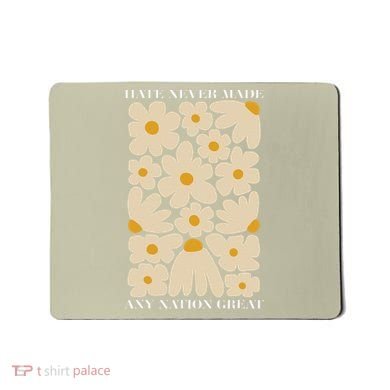 Subtle Anti-Trump Retro Boho Floral Feminist Resist Protest Mousepad