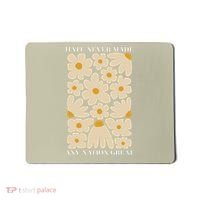 Subtle Anti-Trump Retro Boho Floral Feminist Resist Protest Mousepad thumb 0