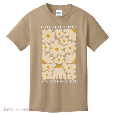 Subtle Anti-Trump Retro Boho Floral Feminist Resist Protest Kids T-Shirt