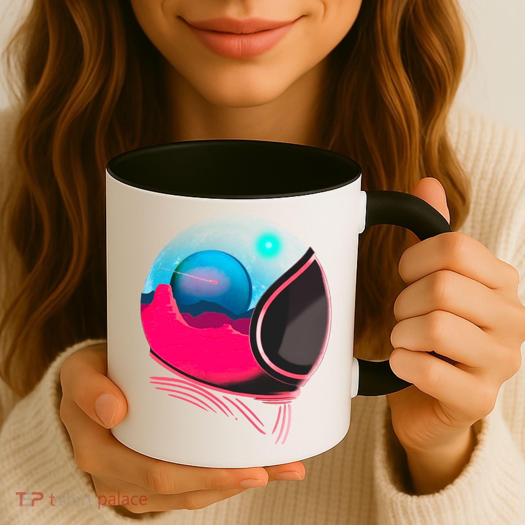 Space Adventure Red Planet Astronaut Coffee Mug