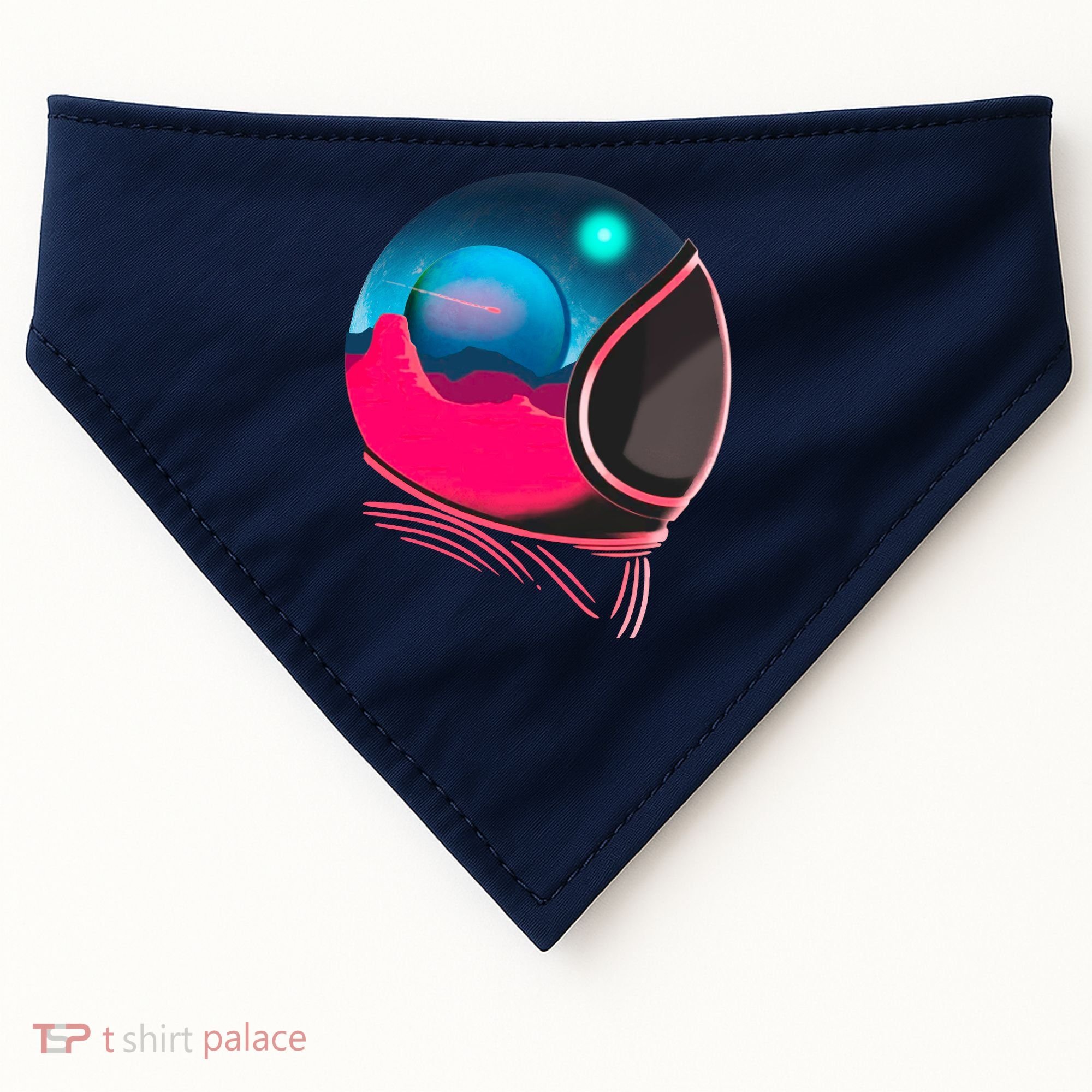 Space Adventure Red Planet Astronaut USA-Made Doggie Bandana