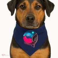 Space Adventure Red Planet Astronaut USA-Made Doggie Bandana thumb 1