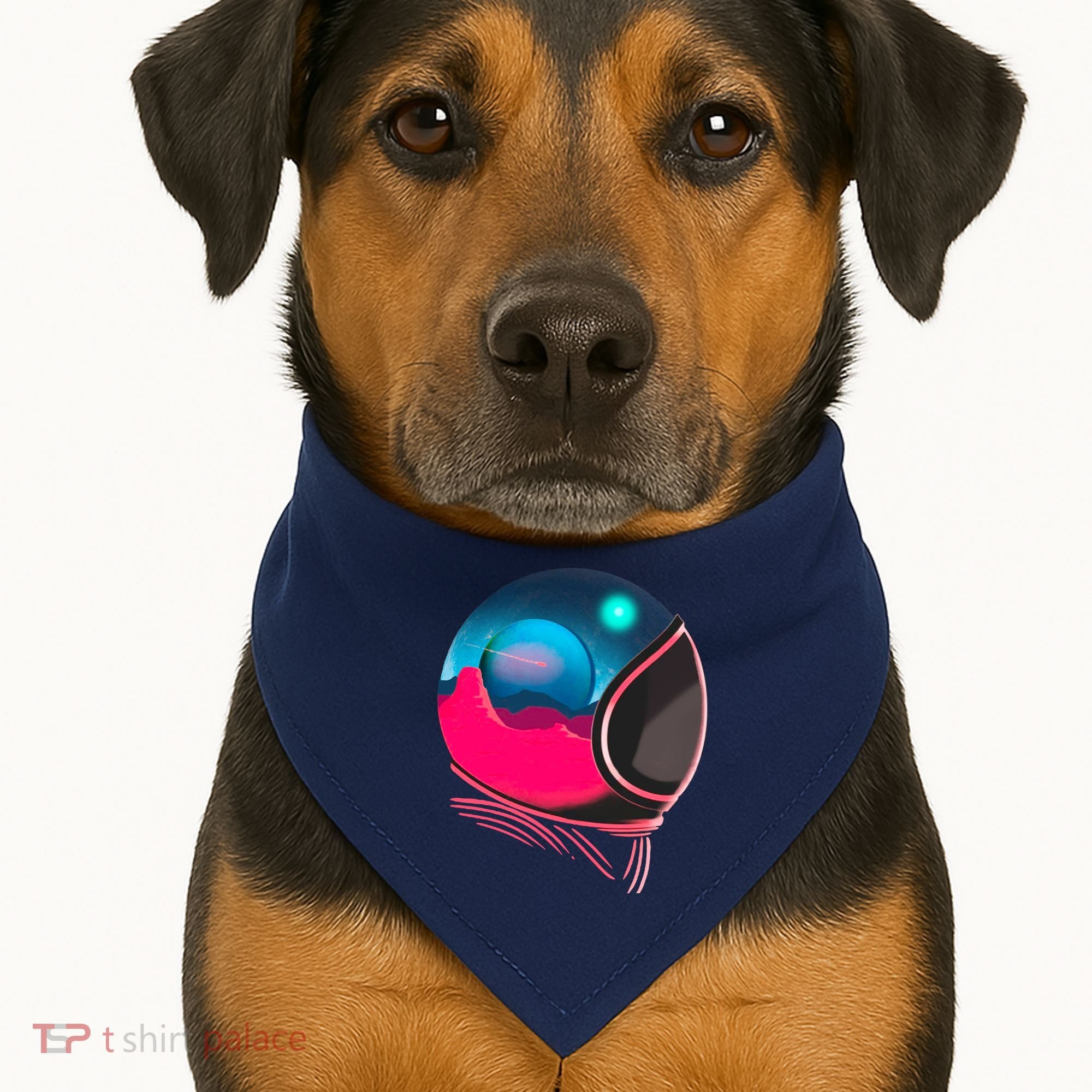 Space Adventure Red Planet Astronaut USA-Made Doggie Bandana