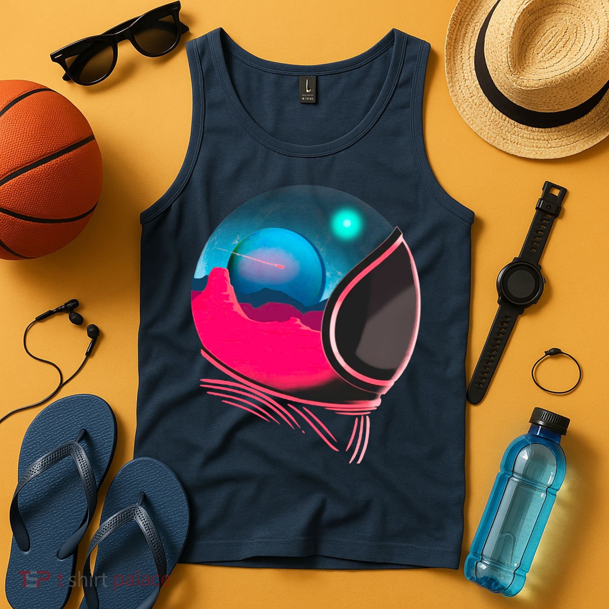 Space Adventure Red Planet Astronaut Tank Top