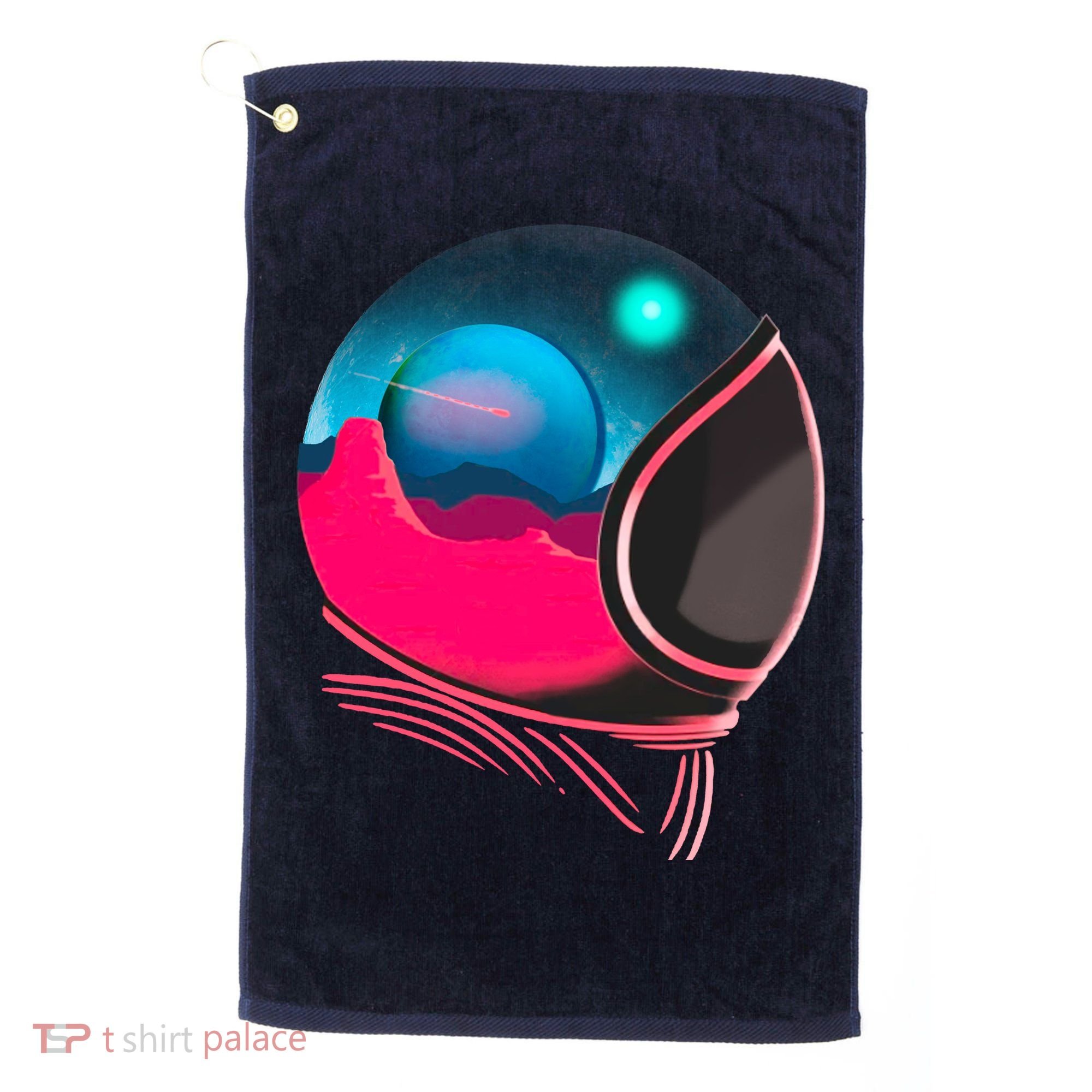 Space Adventure Red Planet Astronaut Golf Towel
