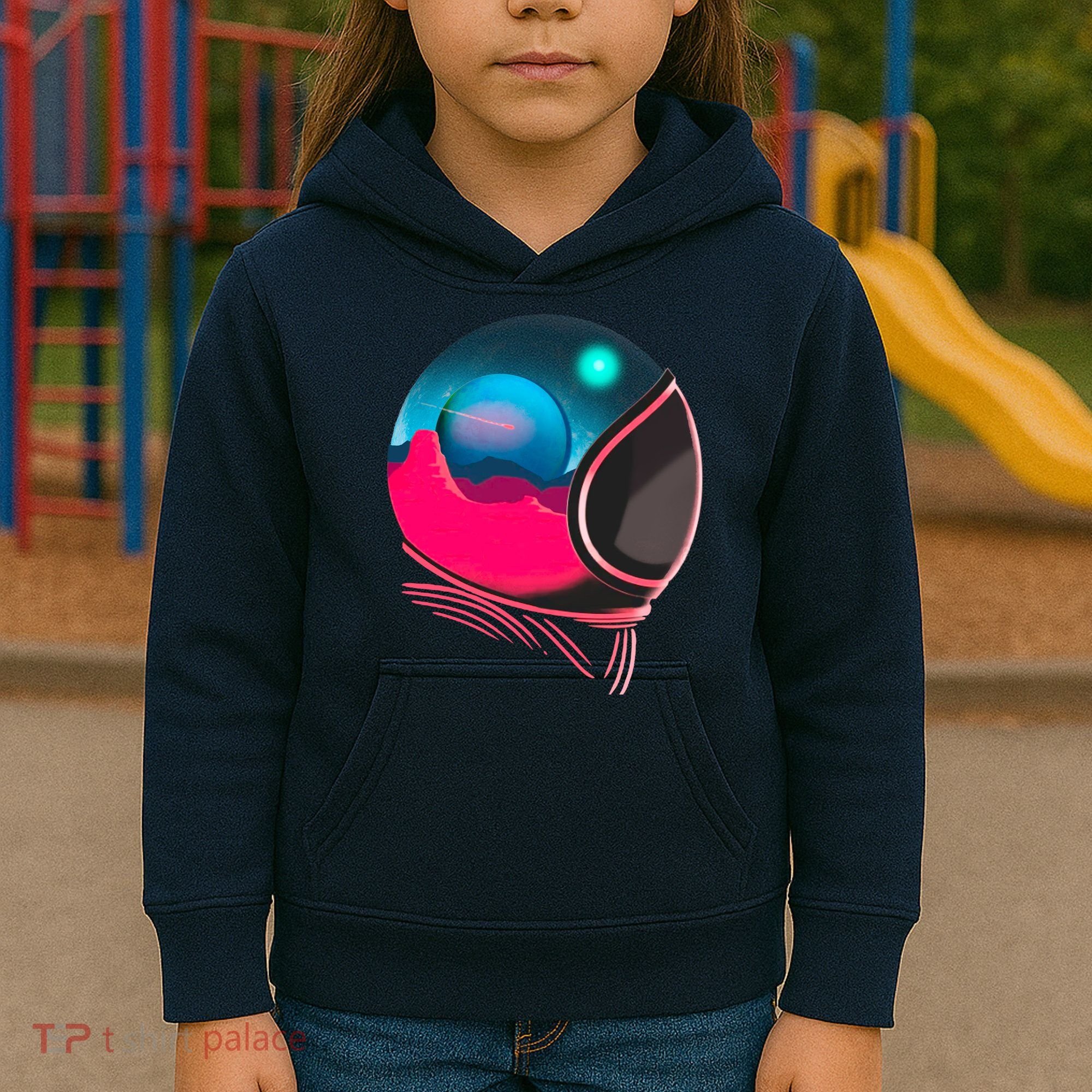 Space Adventure Red Planet Astronaut Kids Hoodie