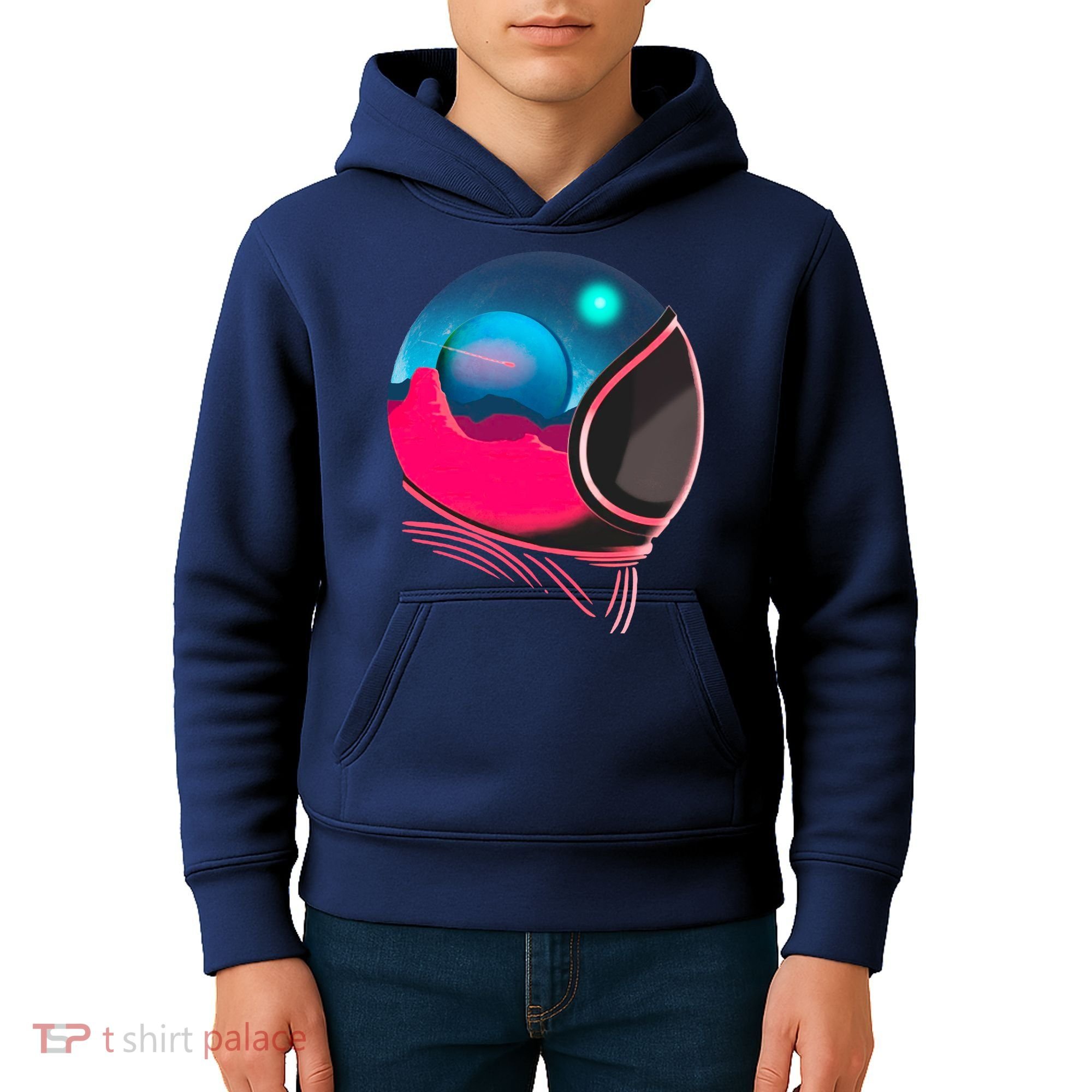 Space Adventure Red Planet Astronaut Kids Hoodie