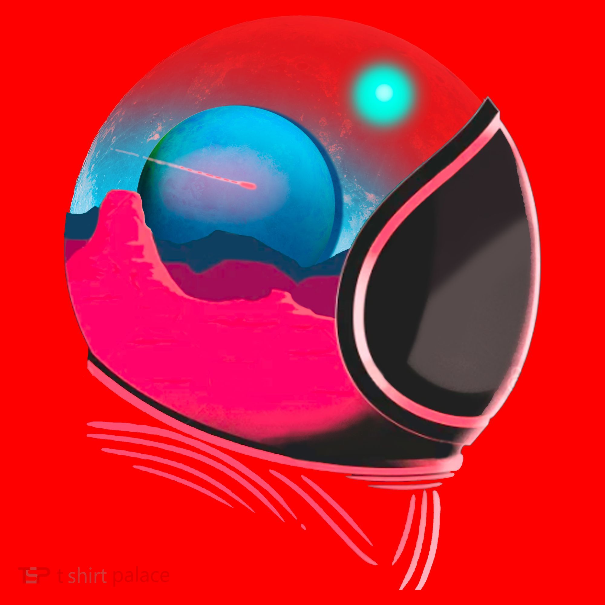 Space Adventure Red Planet Astronaut Santa Hat