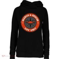 Search And Rescue Team Sar Emergency Response Womens Funnel Neck Pullover Hood thumb 0