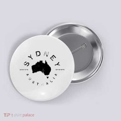 Sydney Australia Retro Vintage Graphic Button
