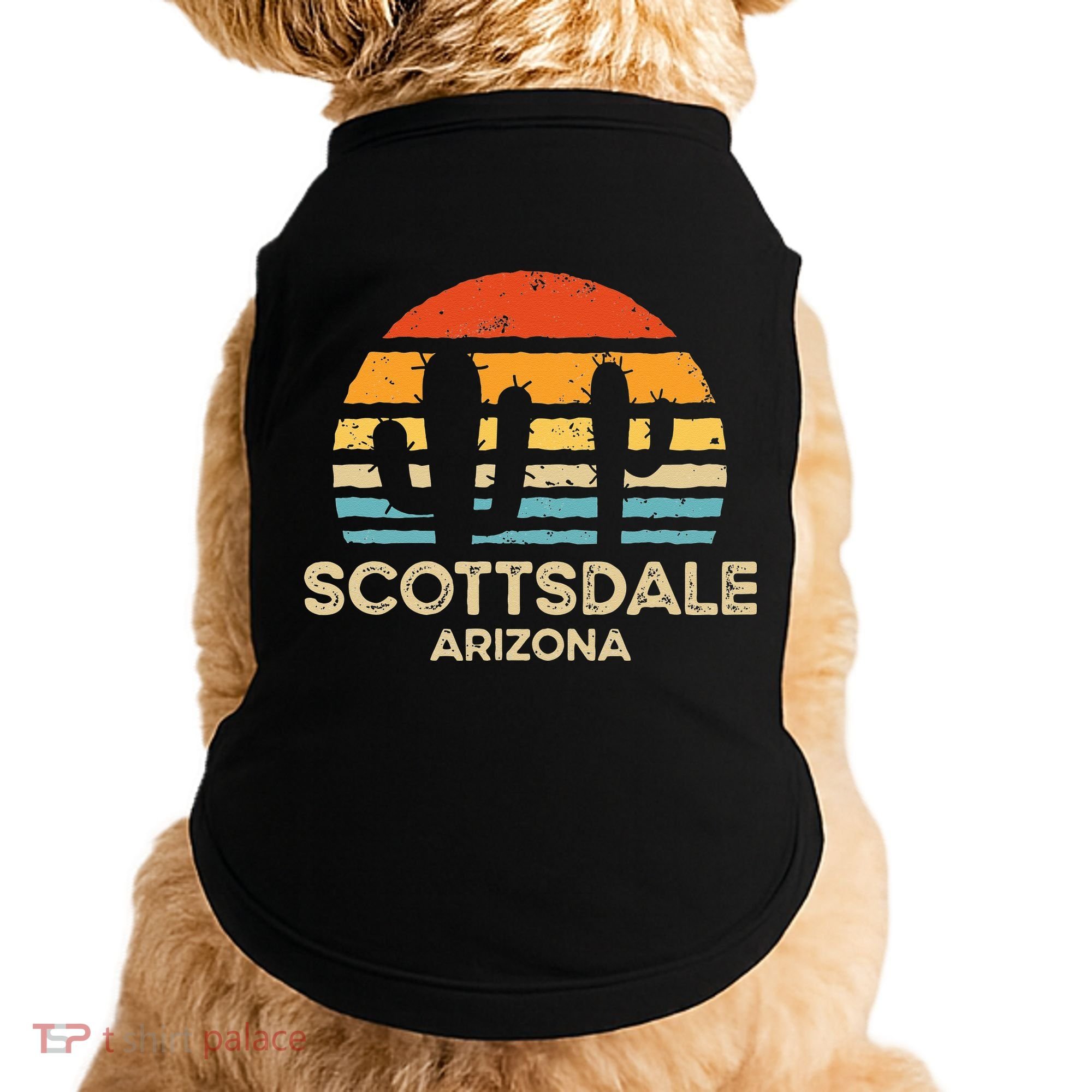 Scottsdale Arizona Retro Sunset Doggie Tank