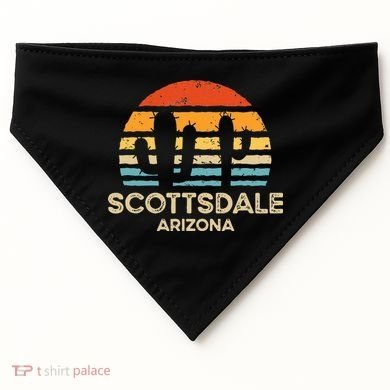 Scottsdale Arizona Retro Sunset USA-Made Doggie Bandana