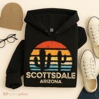 Scottsdale Arizona Retro Sunset Hoodie thumb 4
